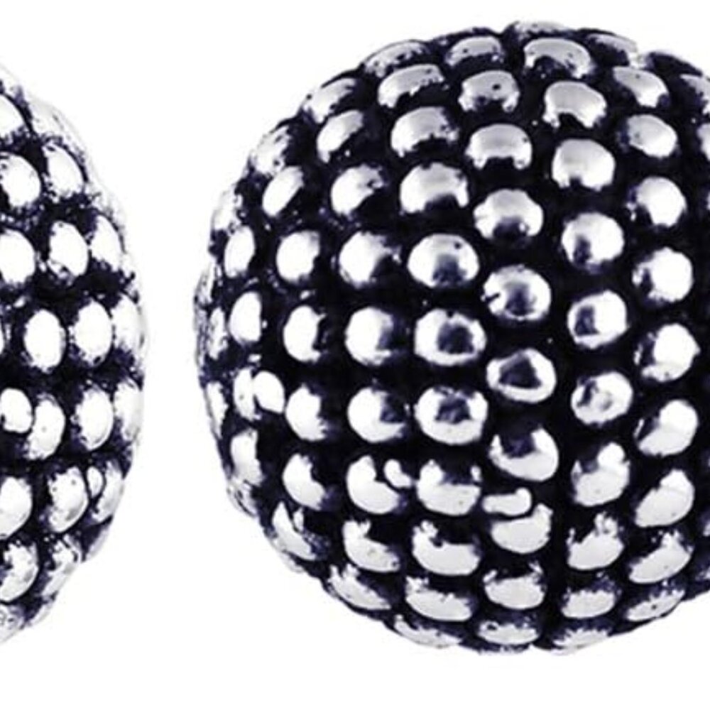 Charmsy 925 Sterling Silver Ball Post Stud Earrings For Women | Round Hammered L
